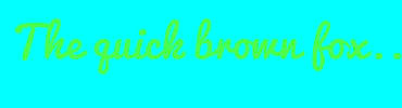 Image with Font Color 4DFF4D and Background Color 00FFFF